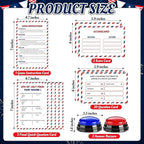4th of July Friendly Feud Game with 2 Answer Buzzers, Independence Day Feud Cards for Family Game Night Fun Trivia Quiz for Party Office Class Groups Team Building (Red White Blue, Patriotic)