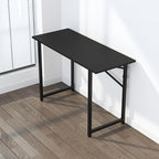Folding Computer Desk 47 inch Writing Gaming Computer Camping Table, No Assembly Required Home Office Desk, Black