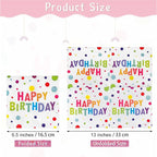 Aodaer 48 Pieces Happy Birthday Paper Napkins Disposable Rainbow Napkins Colorful Cocktail Dinner Napkin Set 13" x 13" Unfolded Tableware Napkin for Rainbow Party Supplies Birthday Party Decoration