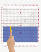 12.5 * 12.5" Quilting Ruler,Square Sewing Ruler, Durable 4mm Thick Slotted Rulers,Clear Mark Acrylic Ruler for Quilting, Sewing, Crafts Template for Precise Cutting