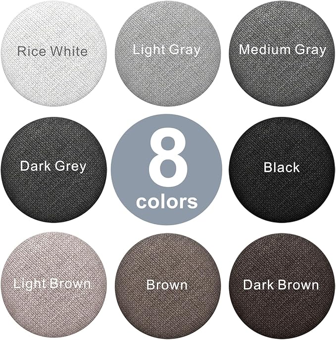 Linen Fabric-Covered Twist Pins - 8 Colors Upholstery Pins & Bed Skirt Pins -Used to Secure Sofa Cushion, Armrest Covers, Furniture & Bed Skir (12, Black)