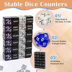 50PCS MTG Dice Counters, 24PCS Abilities Keywords/ 24P -1/+1 Buff Tokens/ 2P D20 Cube Dices/Storage Bag, MTG Counters for TCG Card Games