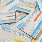 MEEDEN Watercolor Paper Block - 100% Cotton Watercolor Paper Pad of 20 Sheets, 140lb/300gsm, Acid-Free Art Paper for Watercolor Gouache Ink and More, 15" x 10" Hot Press