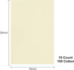 Aida Cloth 16 Count Cross Stitch Fabric,19×28inch (16CT,Off White)