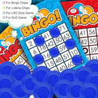Coopay 1000 Pieces Plastic Poker Chips, Bingo Chips Bulk Learning Counters Disks Poker Card Game, Counting Markers for Math Practice, Game Tokens and Teaching Rewards, 25 mm/ 1 Inch (Blue)