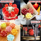3 PCS Rose Silicone Molds Soap 3D Flower Mold Candle Mold Clay Resin Molds for DIY Handmade Soaps, Candle Gifts, Resin Crafts, Ice Cubes, Chocolate and Home Decorations