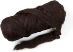 Natural Wool Bulk roving, 4 lb. Best Wool for Spinning, arm Knitting, Felting, Chunky Blankets and Tapestry. Natural Colors, un-Dyed. (Dark Chocolate, 4 lb)