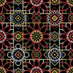 Caydo 2 Pieces 14 Count Classic Reserve Aida Cloth Cross Stitch Cloth, 25 by 18-Inch Big Size, Black