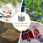 MECCANIXITY 9 Gauge Anodized Aluminum Craft Wire Bendable Bonsai Training Wire 56 Feet 3mm for Sculpting Crafts Wreath Floral Beading Jewelry Making, Silver Tone