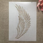 TIAMECH A4 Reusable Wing Stencil for Painting - Eagle Angel Wing Layering Template, DIY Wall Art, Wood Furniture, Scrapbook & Crafts (8.3x11.7inch)