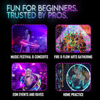 UltraHoop Remote LED Hoop - Wireless Control 60 Color Changing LED Lights w/ 300+ Modes & Patterns - Rechargeable Battery, HDPE Collapsible, Advanced to Beginner Hoola Hoops - 26” x 5/8" OD - UltraPoi