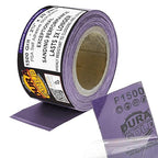 Dura-Gold Premium 1500 Grit PSA Purple Film Ceramic Longboard Sandpaper, 2-3/4" Wide Continuous 20 Yard Roll - Self Adhesive Stickyback for Auto & Wood Air File Long Board Sanders, Hand Sanding Blocks