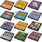Gamie Magnetic Board Travel Games for Kids, Set Includes 12 Retro Fun Games - 5" Compact Design - Individually Boxed - Teaches Strategy & Focus, Great for Road Trip/Travel/Camping, Gift for Ages 6+