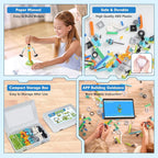 makerzoid Building Robot Kit, 370+ Educational DIY Building Blocks, 100+ Models STEM Robot Toy for Kids Ages 6+, Birthday Christmas Graduation Gift for Boys Girls