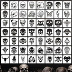 Skulll Stencils for Painting 3inch Reusable Skulls Stencil Template Paint Stencils for Painting on Wood Wall Card Fabrics