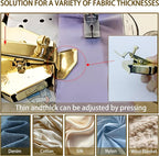 Magnetic Sewing Guide,Upgraded Multi-Purpose Magnetic Seam Guide for Sewing Machine,Quilting Accessory for Professionals&Beginner,Edge Retaining/Positioning/Anti-Curling/Pressing of Topstitching(Gold)