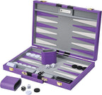 Get The Games Out Top Backgammon Set - Classic Board Game Case - Best Strategy & Tip Guide - Available in Small, Medium and Large Sizes (Purple, Medium)