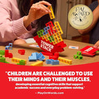 Tower Stack By Relatable, Exciting Tower Game For Kids & Adults Family Game Night, Fun Stacking and Building Toys, Includes 36 Cards, 24 Blocks, 1 Tower Body, 1 Tower Stand, And Instructions