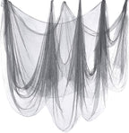 Boao Halloween Cheese cloth 85 x 197 Inch Gray Cheesecloth Roll for Crafts Large Cotton Muslin Gauze Fabric for Halloween Outdoor & Indoor Spooky Decoration
