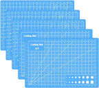 Cutting Mat 8in6in Self Healing Cutting Mat Size Double Sided 5-Ply Rotary Sewing mat for Crafts Fabric Quilting Hobby Art Clay Precision Scrapbooking Project, A5, Sky Blue 4PCS