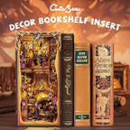 CUTEBEE Book Nook Kit - DIY Miniature House Kit for Adults and Teens, Dollhouse Booknook Tiny House Model Build Bookshelf Decor, Gifts for Family, Friends