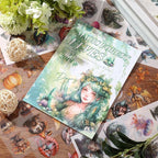 Scrapbook Fantasy Stickers 20 Sheets 240 Pre-Cut Washi Stickers for Journaling PET Transparent Fairy Sticker Decorative or DIY Paper Crafts, Arts and Crafting Projects