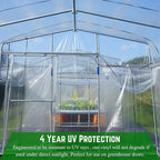 Farm Plastic Supply - Clear Vinyl Sheeting - 15 Mil - (4'6" x 45') - Vinyl Plastic Sheeting, Clear Vinyl Sheet for Storm Windows, Covering, Protection, Tablecloth Protector