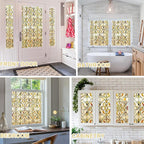 3D Stained Glass Window Privacy Film, Heat Control UV Blocking Static Cling Decorative Window Film for Bathroom,Front Door,Home Non Adhesive,GiltGaze 16.9 x 39.3 inches