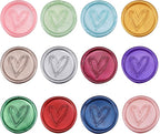 Yoption 12 Pcs Mixed Colors Sealing Wax Sticks with Wicks for Wax Seal Stamp, Wedding Invitations, Gift Wrapping, Christmas