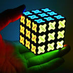 TOSY Magnet Cube 3x3 - 240 Magnets, 30 Blocks, 7 in 1: Puzzle Cube Game, Creative Building Blocks, Transformable Fidget Spinner, Infinity Cube, Magnet Tiles, UV Flashlight, Glowing STEM Toy, 2-Pack