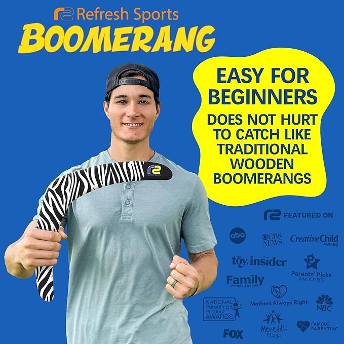 Beach Boomerang Toy For All Ages - Outside Beach Games Adults & Outdoor Toys For Kids - Fun Outdoor Backyard Toys For Boys - Soft Foam Pool Game & Birthday Gift Ideas For Boys & Girls 2025