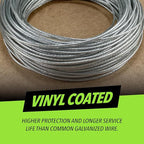 Coated Picture Hanging Wire #4 30lbs 100-Feet, Flexible Steel Wire 16 Gauge for Hang Up Frame/Painting and Mirror