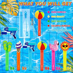 Pool Party Favors,24Pcs Summer Bubble Wands for Kids,Beach Bubble Wand for Pool Birthday Party Supplies,Classroom Prizes Pinata Goodie Bag Stuffers Gift