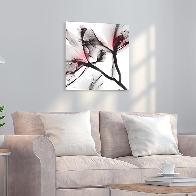 Empire Art Direct Frameless Free Floating Tempered Glass Panel Graphic Wall Art Ready to Hang, 24" x 24", Coral Luster