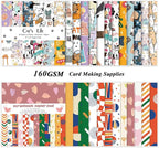 48 Sheets 24 Designs Scrapbook Paper Pad, 6"×6" Single-Sided Decopodge Craft Cardstock Paper,Scrapbooking DIY Decorative Background Cardmaking Supplies.Cat's Life&Sweet Love