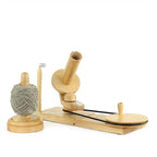 Wooden Handcrafted Heavy Duty Wooden Yarn Ball Winder - Premium Crafted Knitting Crocheting Accessories & Combo Set - Table Top Yarn Swift (Steam Beech Wood)