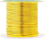 Mandala Crafts 14 Gauge Anodized Aluminum Craft Wire for Jewelry Making - 60 FT Colored Flexible Light Gold Wire - Bendable for Bonsai Armature Crafting Sculpting