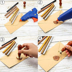 Nuanchu 15 Pcs Glue Gun Sealing Wax Sticks Retro Vintage Wax Sticks for Seal Stamp and Letter for Wedding Invitations Card Envelope Christmas Holiday Gift Ideas(Black)