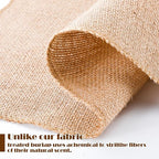 Preboun 5 Pcs Burlap Squares Multipurpose Natural Burlap Placemats Bulk for Farmhouse Home Party Wedding Table Cover Centerpieces Craft Supplies(13 Inch)