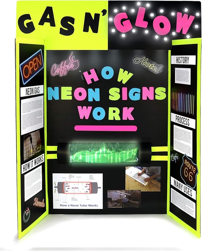 ArtSkills Poster Letters 4” Paper Letters for Poster Board Projects, Classroom Bulletin Boards, Sign Making Supplies, Neon, 190 Pieces
