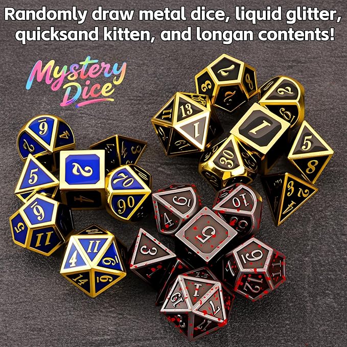 Coyeekn Mystery Dice Set - DND Dice Set - Polyhedral Dice, Dice Goblin, RPG Dice Set, Suitable for Role Playing, Table Games
