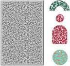 Arbuya Swirls Polymer Clay Texture Mat for Earrings Jewelry Making, Filigree Flowers Clay Texture Sheets for Polymer Clay Projects Floral Stamps for Clay Earrings Tools