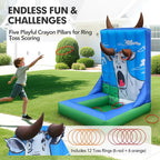 Inflatable Carnival Game with Built-in Blower, Portable Fun Toss Game for Backyard, Outdoor Carnival & Party