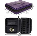 ENHANCE RPG Organizer Case - DnD Binder with Built-in Character Sheet Holder and Erasable Scribe Panel, Dice Rolling Area, Removable Pen Pouch, Miniature Foam Tray, Wrist Strap