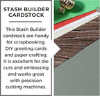 PA Paper Accents Stash Builder Cardstock 8.5" x 11" Storm Blue, 65lb colored cardstock paper for card making, scrapbooking, printing, quilling and crafts, 25 piece pack