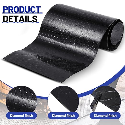 24"x 96" x 0.06" 1060 Black Aluminum Diamond Plate Metal Aluminum Cross Pattern Plate for Cargo Trailer Siding RV Siding Ramps Boats Cold Room Walkways Skid Plates Flooring Footboards