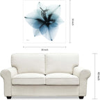 Empire Art Direct Frameless Free Floating Tempered Glass Panel Graphic Wall Art Ready to Hang, 38" x 38", Glacial Amaryllis