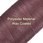 uxcell 150D 0.8mm Flat Waxed Thread 284 Yards Polyester Leather Sewing Waxed String Hand Stitching Waxed Cord for Leather Stitching Sewing Bookbinding DIY Craft Brick Red