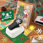 Snowflakes Punch for Crafting, 1 Inch Christmas Punch, Paper Punches for Christmas, Snowflakes Hole Punches, Snowflake Crafts Puncher for Handmade Scrapbook Cards