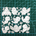Cutting Dies Metal Stencils Scrapbooking Tools Flowers Lace Frame DIY Embossing Template for Paper Card Making Album Arts Crafts Supplies (9 Birds- 11x11cm)
